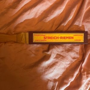 Reeds n Stuff razor strop for shaving by barber or hairstylist